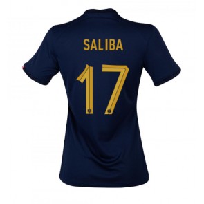 France William Saliba #17 Replica Home Stadium Shirt for Women World Cup 2022 Short Sleeve